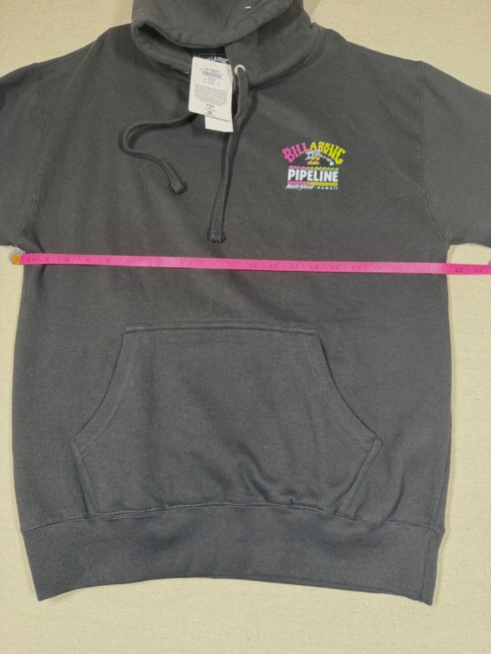Billabong Pipeline Hawaii Hoodie Mens M Black Surf Graphic Pullover NWT - Picture 9 of 12